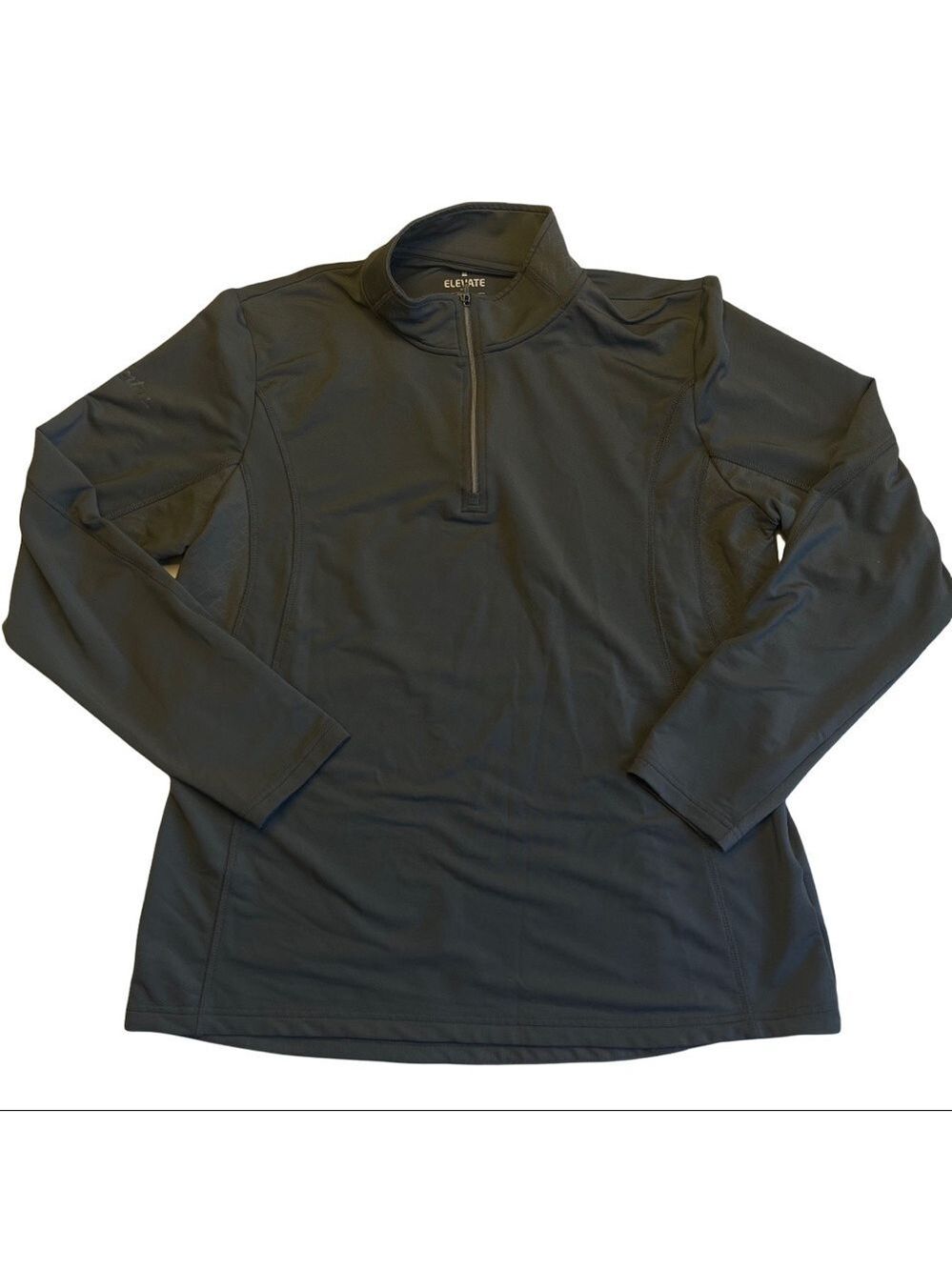 Elevate Grey 1/4 Zip Grey Long Sleeved Activewear Tim Horton’s Pullover Sweater